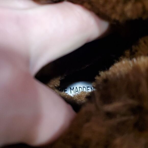 Steve Madden Wharton Suede Wedge Fur Boots Size 9 - Picture 12 of 14